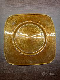 12 piatti in vetro 30cm arancione