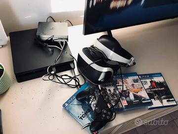 Ps 4 Slim 500 gb + visore + camera + 4 giochi