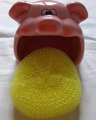 Porta spugna a forma di maialino. Marca E.I.S.A.