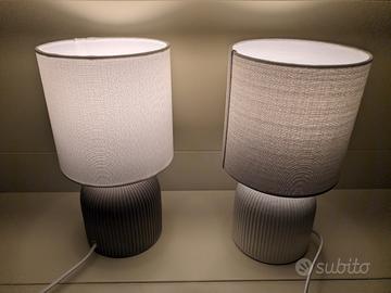 Coppia Lampade Tavolo Ceramica Livarno LED