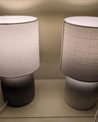Coppia Lampade Tavolo Ceramica Livarno LED