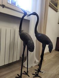 Coppia aironi in ghisa da giardino – grandi