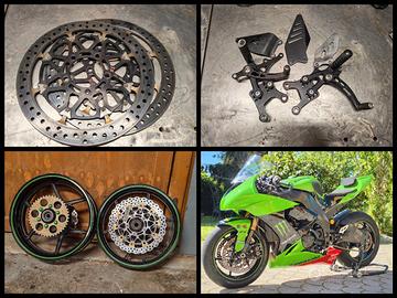 zx10r 2008 cerchi ruote dischi carene pedane  acce