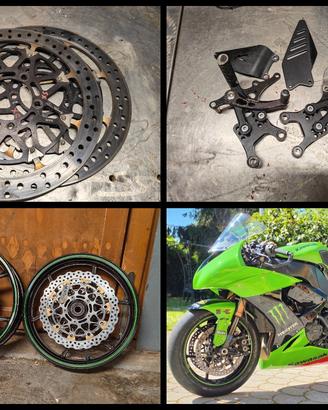 zx10r 2008 cerchi ruote dischi carene pedane  acce