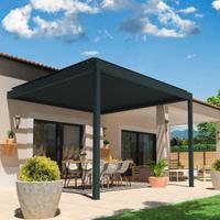 Pergola bioclimatica JUVENTAS parallela addossata