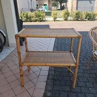 Tavolino in rattan vintage