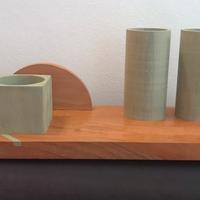 Organizer manufatto in legno per scrivania