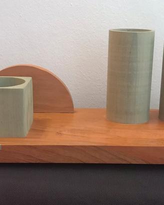 Organizer manufatto in legno per scrivania
