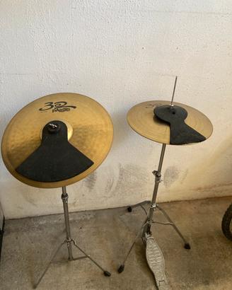 Piatti batteria crash 16 e hit hat 14” paiste