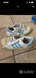Adidas bianco e azzurro N 35(Bambino/a).