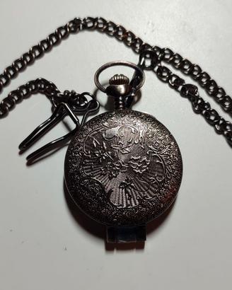 Orologio da taschino in metallo vetro catena