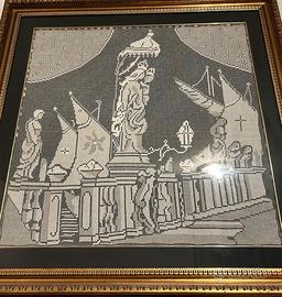 Quadri con l’interno merletti in filet