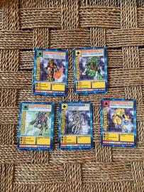 X5 carte digimon prima edizione 1999