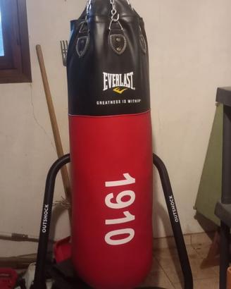 Sacco pugilato+piattaforma metallo