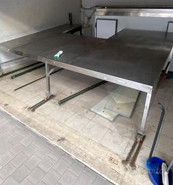 tavolo da lavoro acciaio inox  su ruote