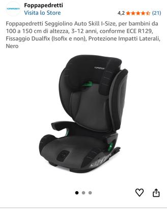 Foppapedretti seggiolino auto bimbi 3-12 anni