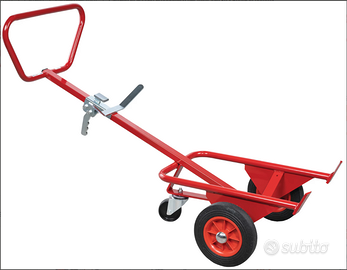 Carrello in acciaio ergonomico per fusti 350 kg