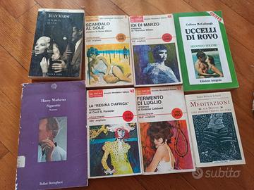 Lotto cassetta 41 libri italiano inglese spagnolo