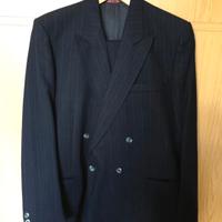 Abito completo da uomo gessato blu