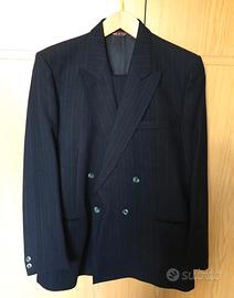 Abito completo da uomo gessato blu