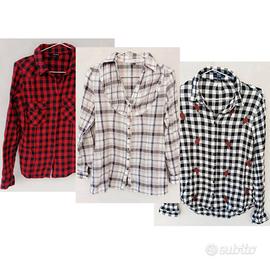 Set tre camicie donna tg S, casual, cotone