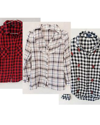 Set tre camicie donna tg S, casual, cotone