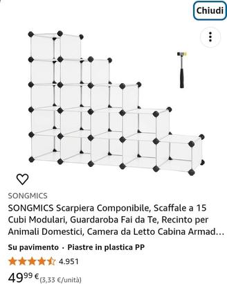 scarpiera componibile