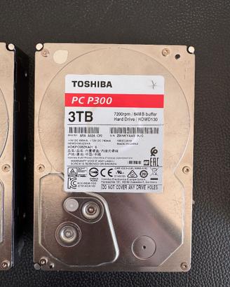 Lotto 3 HD toshiba PC o NAS [2 P300 + 1DT01ACA300]
