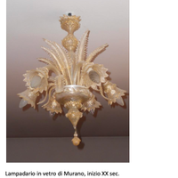 Lampadario in vetro di Murano, inizio XX secolo