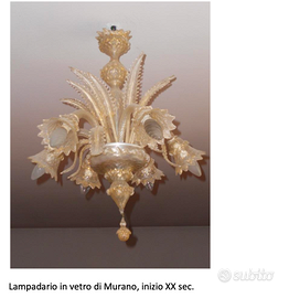 Lampadario in vetro di Murano, inizio XX secolo