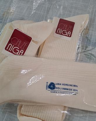 3 paia di calze lunghe uomo in lana 