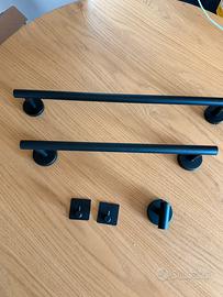 Set accessori bagno nero