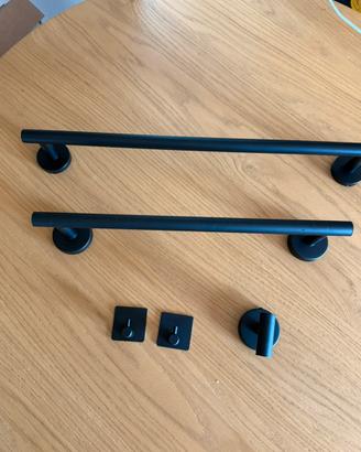Set accessori bagno nero