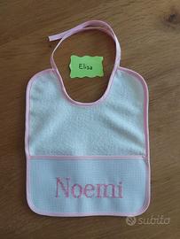 Bavaglino neonata Personalizzato nome NOEMI