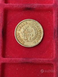 Regno delle due Sicilie 20 lire 1813 oro 900 rara.