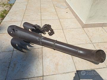 Finale per grondaia marrone testa di moro