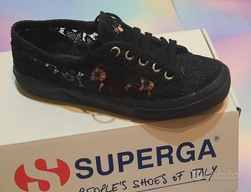 superga pizzo macrame nere taglia 38 Abbigliamento e Accessori In vendita a Roma