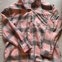 Camicia a quadri rosa e grigio taglia M - casual