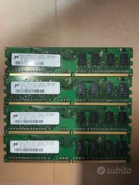 4 ram mt8htf12864ay-667e1 ddr2 1gb