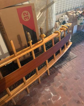 Scala ortopedica curva in legno, spalliera svedese