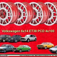 4 pz cerchi Volkswagen 6x14 Golf GTI Scirocco Jett