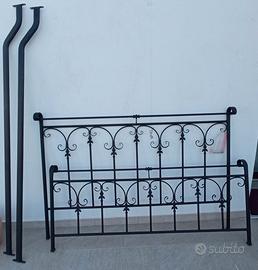 letto matrimoniale in ferro battuto più rete 