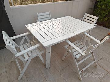 Set Foppapedretti: tavolo+sedie+sdraio+cuscini