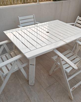 Set Foppapedretti: tavolo+sedie+sdraio+cuscini
