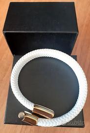 BRACCIALE MAGNETIC UOMO PELLE ACCIAIO Nuovo