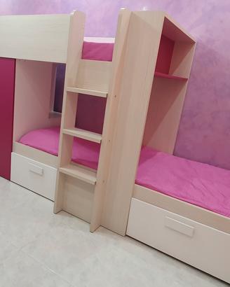 Letto a castello in legno