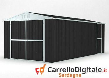 Box garage auto in Acciaio 327x611cm 19mq nero