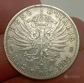 2 Lire Aquila Sabauda 1905