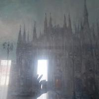 Dipinto Olio su tela Duomo di Milano Guido Colombo