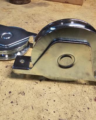 Ruote per cancelli e portoni con rotaia curva